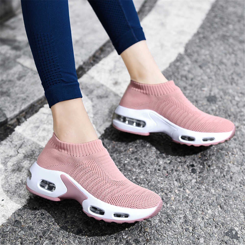 Running Shoes - Duże Rozmiary Buty Damskie na Obcasie