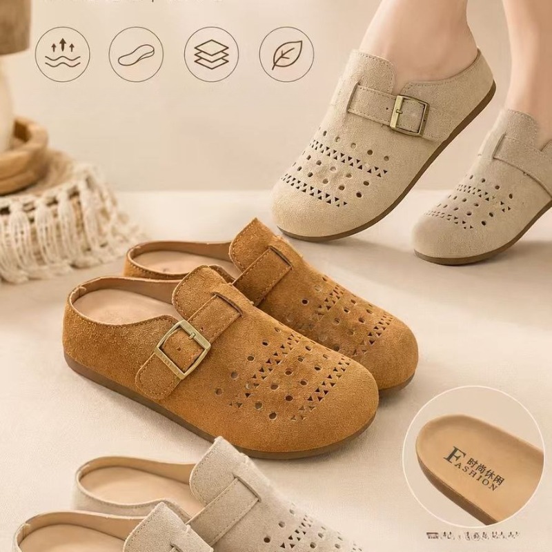 Sandals - Damskie letnie sandały wsuwane na grubej