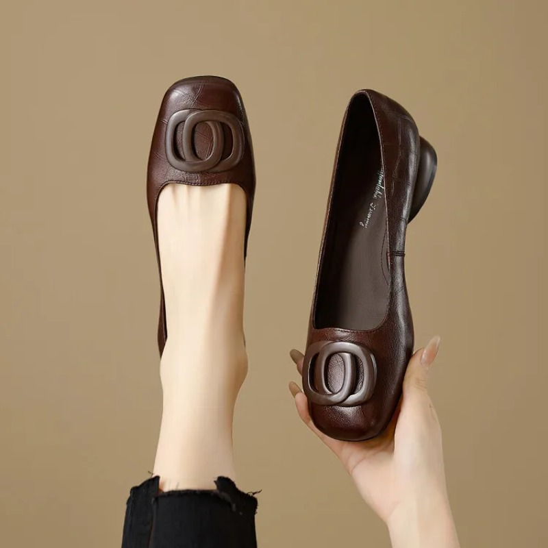Women'S Shoes - Francuskie czółenka damskie, skórzane buty dla