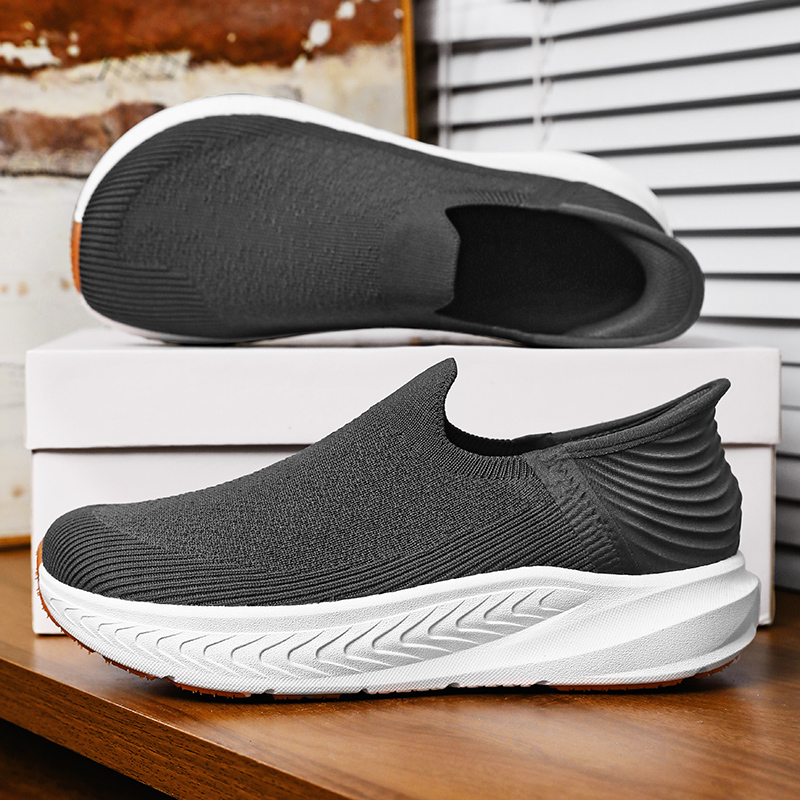 Wide Toe Box Running Sneakers - Męskie wsuwane buty barefoot, duże rozmiary,