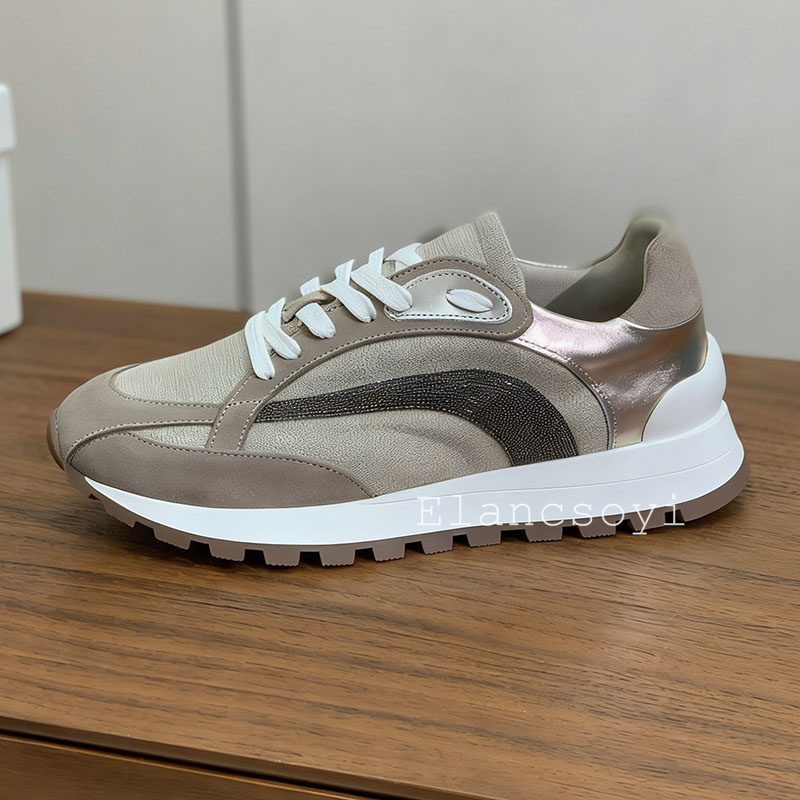 Damskie sneakersy sznurowane z – Knit Fabric Lace Up Sneakers recenzja i cena