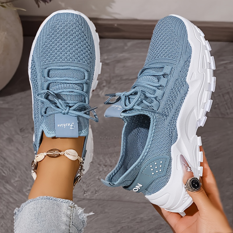 Oddychające, dzianinowe sneake – Knit Fabric Lace Up Sneakers recenzja i cena