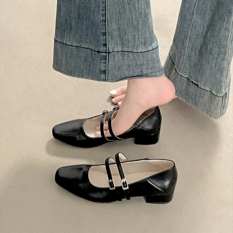 Kwadratowe noski, niski obcas, – Women'S Shoes recenzja i cena