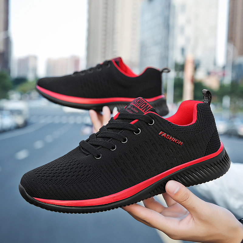 YRZL Buty sportowe dla mężczyz – Knit Fabric Lace Up Sneakers recenzja i cena