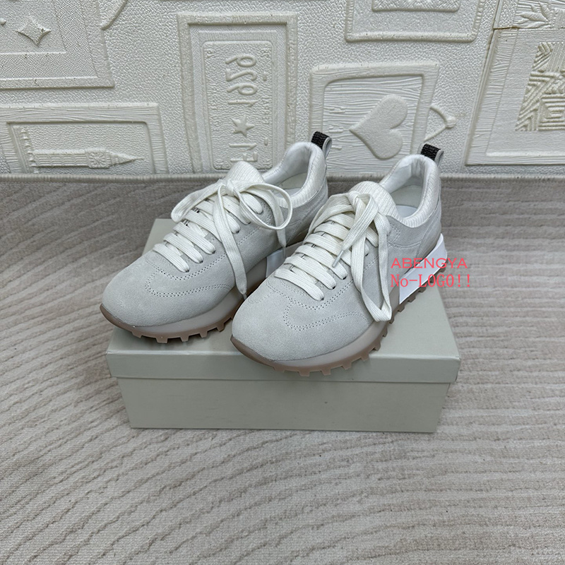 Damskie białe dzianinowe mokas – Knit Fabric Lace Up Sneakers recenzja i cena
